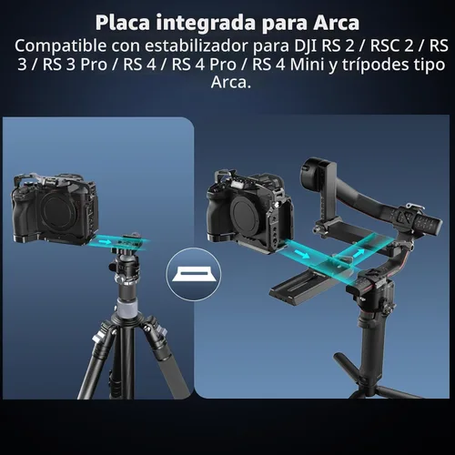 Vista 7 de SmallRig HawkLock - Jaula completa de liberación rápida para Sony Alpha 7R V/Alpha 7 IV/Alpha 7S III/Alpha 1/Alpha 7R IV/Alpha 7 V, placa