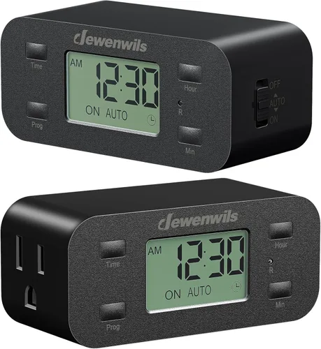 Vista 8 de DEWENWILS Temporizador Digital Programable de 24 Horas con 1 Enchufe con Conexión a Tierra, Temporizadores para Enchufes Eléctricos, Temporizador