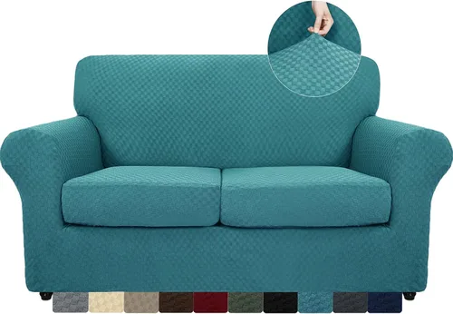 Vista 38 de MAXIJIN funda para sofá de 4 piezas, para sofás de 3 plazas, muy elástica, no se desliza, para perros, para mascotas, protector elástico de muebles