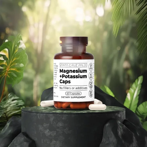 Vista 9 de Santa Cruz Paleo Cápsulas de Magnesio + Potasio, Suplemento para Hombres y Mujeres, Paleo, Keto, Sin Azúcar y Gluten, 166mg de Glicinato de Magnesio