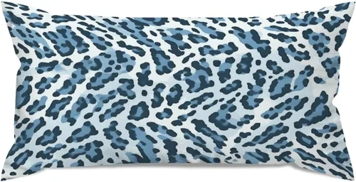 Vista 32 de Fundas de almohada con estampado de leopardo y guepardo negro y marrón, 12 x 18 pulgadas, fundas de cojín de granja para sofá, sala de estar