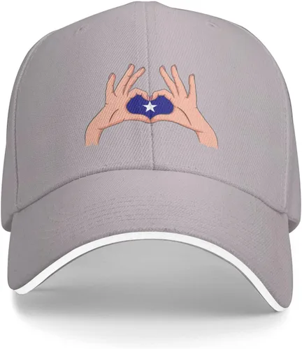 Vista 2 de QIZYOQA Holding A Heart Bonnie Blue Flag Baseball Cap for Men Women Adjustable Funny Dad Hat