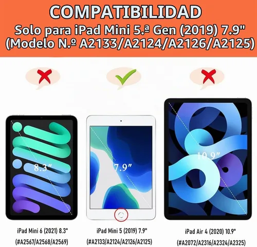 Vista 2 de iCoverCase Funda transparente para iPad mini 5, funda protectora flexible de TPU suave transparente ultrafina para iPad mini 5 de 7.9 pulgadas