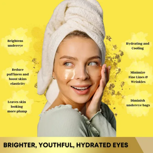 Vista 5 de Parches de colágeno para debajo de los ojos, tratamiento antienvejecimiento, círculos oscuros e hinchados para los ojos, hidrata y reafirma la piel