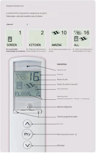 Vista 2 de Somfy Telis 16 RTS Pure Remote con pantalla, 16 canales (1811081)