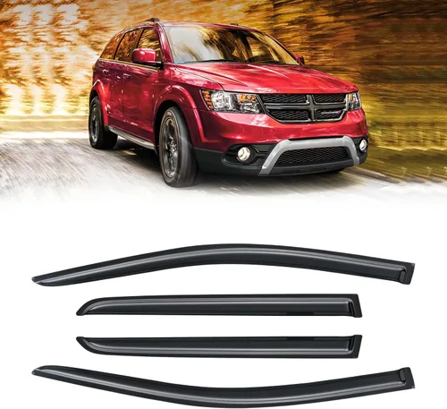 Vista 45 de Protectores de lluvia en canal para Jeep Grand Cherokee L 2021-2026, protectores de visera de ventana, deflector de ventilación, sombra viento humo