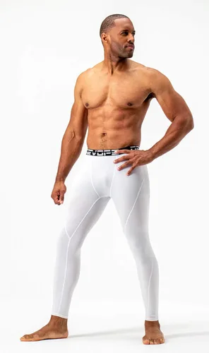 Vista 2 de DEVOPS - Pantalones de compresión térmicos para hombre, mallas atléticas de base, paquete de 2