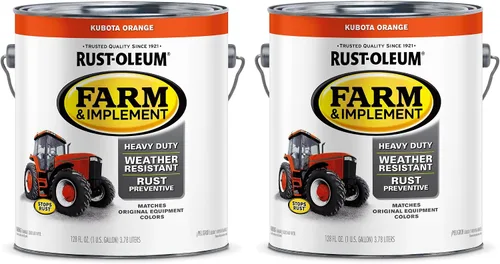 Vista 97 de Rust-Oleum Farm & Implement 280176 - Pintura esmaltada, galón, naranja (Allis Chalmers Orange)