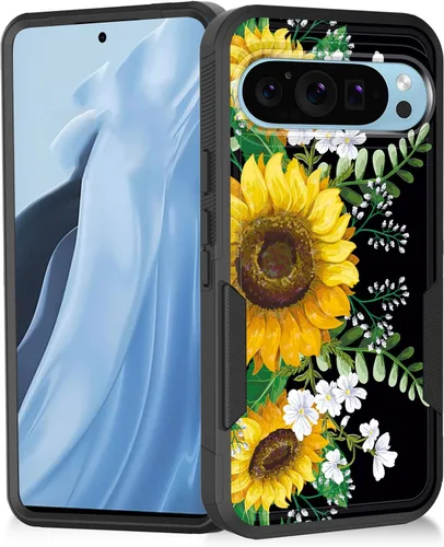 Vista 28 de Funda para Pixel 7a, resistente de doble capa híbrida de policarbonato duro de goma suave a prueba de golpes para Google Pixel 7A 6.1 pulgadas