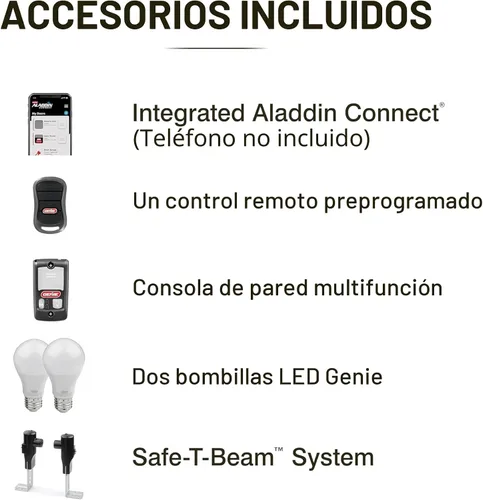 Vista 8 de Genie Chain Glide Connect Essentials - Abridor inteligente de puerta de garaje, abridor de cadena fiable con iluminación LED, compatible con Alexa