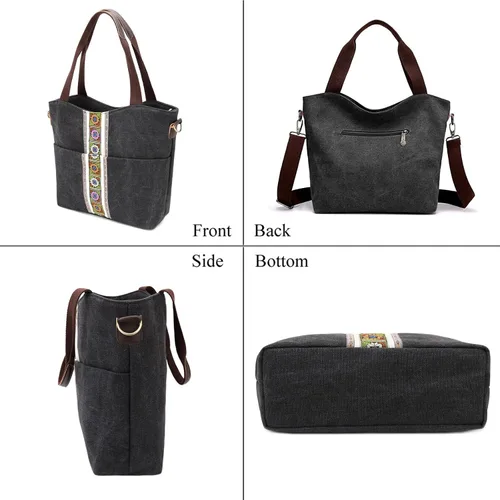 Vista 5 de Silkarea - Bolso bandolera para mujer, diseño vintage