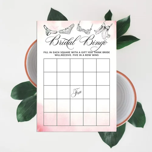 Vista 6 de 50 tarjetas de juego de bingo de lencería para despedida de soltera, boda, despedida de soltera, a granel, cuadrado en blanco, ideas de regalo