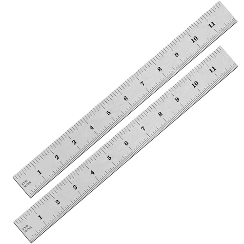 Vista 13 de EBOOT 2 Pcs Stainless Steel Ruler Machinist Engineer Ruler with Markings 1/8, 1/16, 1/32, 1/64 Inch for Engineering, School, Office, Architect, and