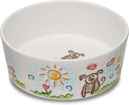 Vista 8 de Loving Pets Dolce Moderno Cuenco para Perros con Aspecto de Cerámica – Cuenco Moderno de Melamina para Comida de Perros y Cuenco de Agua para Perros