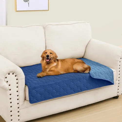 Vista 14 de Smiry Funda impermeable para cama de perro, manta reversible para mascotas para sofá Manta suave lavable para perro, funda a prueba de fugas