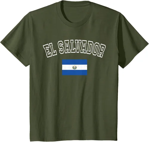 Vista 15 de Camiseta vintage con diseño de la bandera de El Salvador