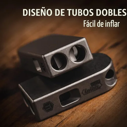 Vista 7 de KeyUnity Silbato de emergencia de titanio, núcleo sin bolas, fácil de KA25M