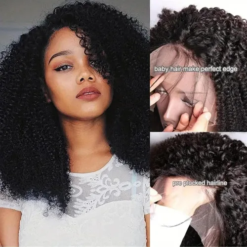 Vista 3 de Peluca de Bob rizada de 8 pulgadas de cabello humano 13x4 con encaje frontal, pelucas de cabello humano con densidad 200, sin pegamento