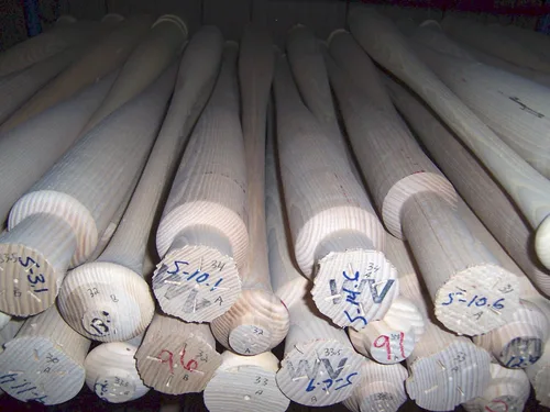 Vista 5 de Madera Bates de béisbol (Blem murciélagos) Rock longitud de arce 33.5