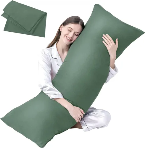 Vista 10 de DOWNCOOL Relleno de almohada de cuerpo completo de lujo con funda de fibra, almohada corporal ultrasuave para dormir, inserto de almohada de cama