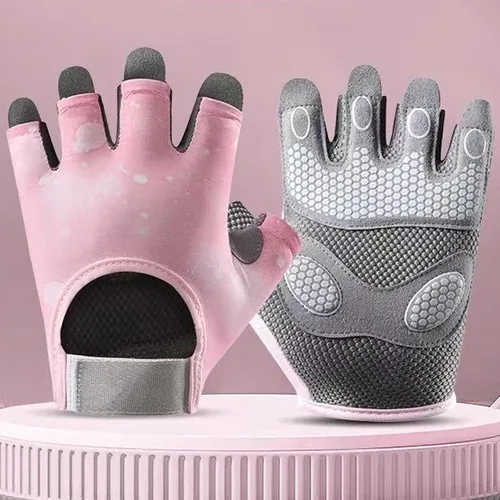 Vista 5 de 2 guantes de levantamiento de pesas para hombres y mujeres, protección completa de la palma y transpirables, guantes de entrenamiento para gimnasio