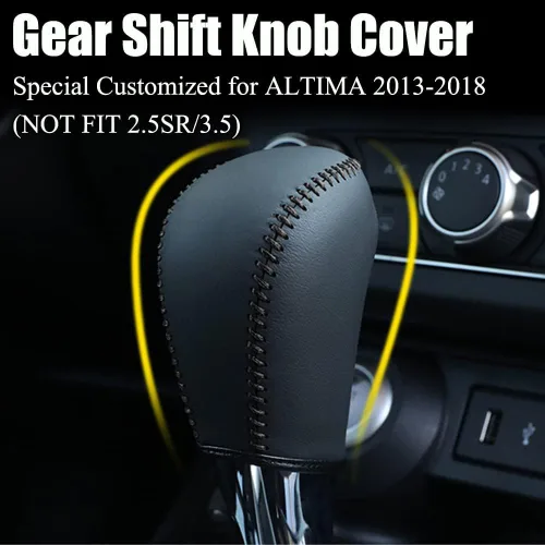 Vista 2 de XITER Funda de cuero para palanca de cambios, protector de guarnición para transmisión automática, accesorios interiores para Nissan Altima