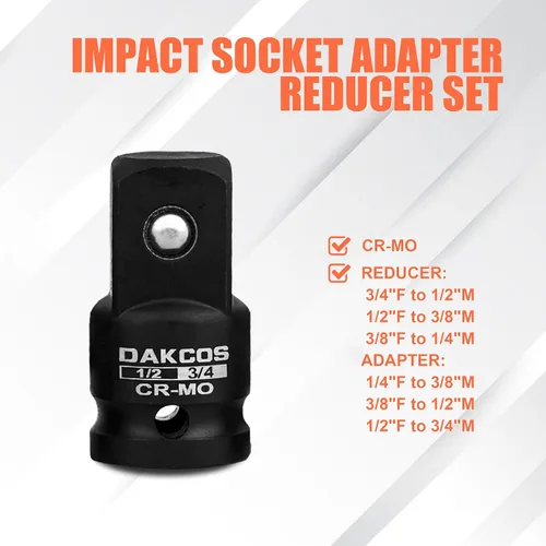 Vista 12 de DAKCOS Juego de adaptadores de enchufe de impacto de 17 piezas, unidad de 1