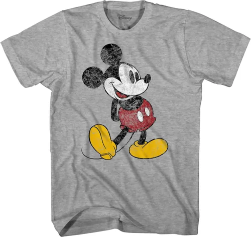 Vista 2 de Disney Mickey Mouse - Camiseta clásica envejecida de pie