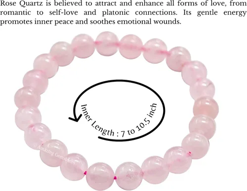 Vista 686 de Amazing Gemstone Crystal Bracelet for Women Men's Gifts - Protection Healing Crystal Bracelet - 8mm Gemstone Beaded Stretchable Bracelet Pulseras
