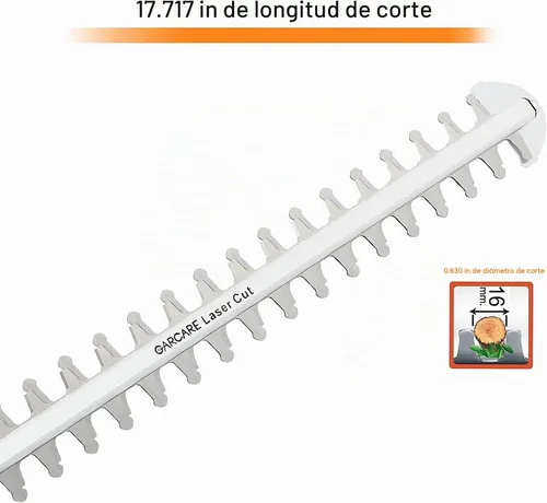 Vista 3 de GARCARE Cortasetos Eléctrico 2 en 1, Cortasetos de Pértiga con Cable de 4.8A con Cuchilla de Corte Láser de 18 Pulgadas Dual-Action Laser Blade