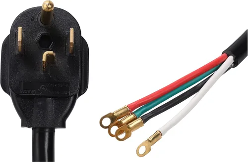 Vista 2 de ONETAK 14-30 14-30P 4 clavijas 10 pies 10 AWG 120V/240V 30 Amp RV EV cable de secadora