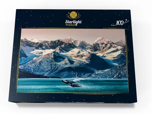 Vista 4 de MyPuzzle Alaska Whales - Rompecabezas prémium de 100 piezas, fabricado en Estados Unidos