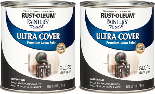 Vista 66 de Rust-Oleum 1976502 Painter's Touch - Pintura de látex, cuarto de galón, negro plano, 32 onzas líquidas, (paquete de 1)