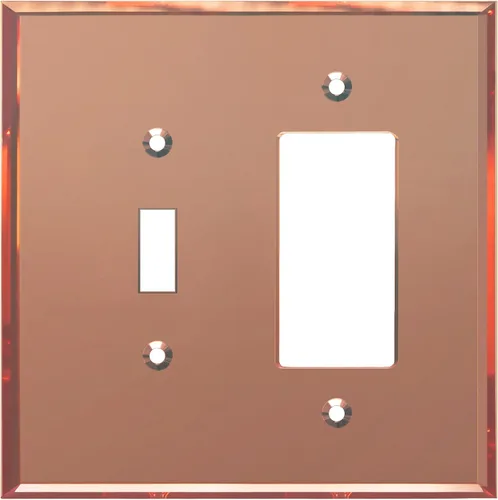 Vista 48 de LIDER Placa de pared dúplex para receptáculo, cubierta de salida con espejo, de gran tamaño, 1 cuadrilla Dorado