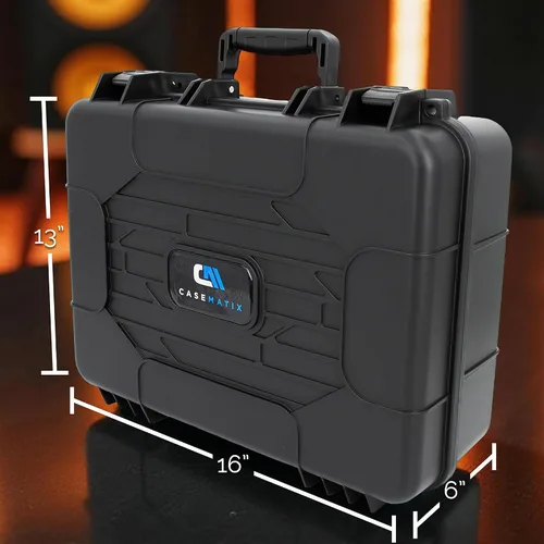 Vista 7 de CASEMATIX Funda rígida para proyector con espuma personalizable compatible con Epson VS240, EX3240, VS345, VS340, VS335W, EX7240 Pro, EX5240 – Funda
