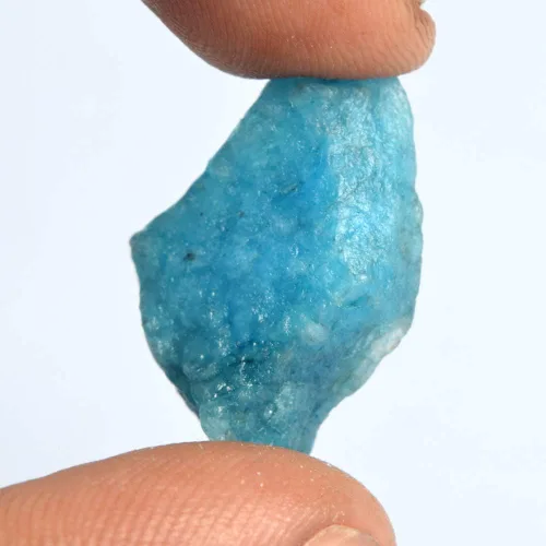 Vista 3 de GEMHUB Aguamarina azul celeste crudo de 16.50 quilates de grado superior de aguamarina en bruto natural, piedra de aguamarina, Gema, Brasil