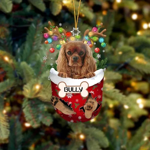 Vista 49 de IZI POD Affenpinscher Adorno de Navidad personalizado para perro, adorno de bolsillo de nieve para perro para árbol de Navidad, adorno acrílico