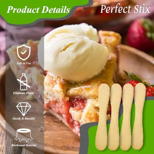 Vista 5 de Perfect Stix. Cucharas catadoras de madera. De 3,5 pulgadas de longitud (Paquete de 1000)