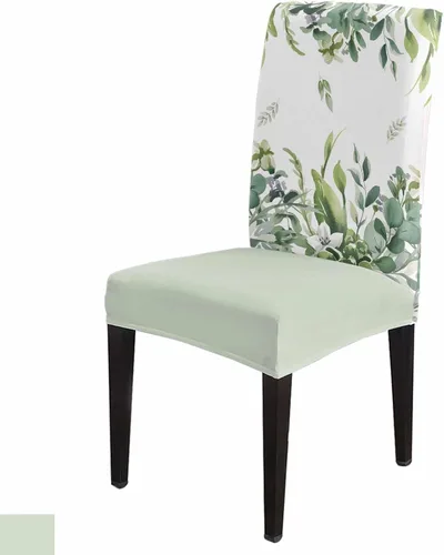 Vista 9 de Funda para silla de comedor, diseño de árbol de Navidad, leopardo, rojo, verde, negro, blanco, copos de nieve, protector para silla de invierno
