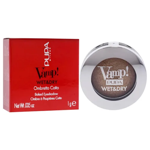 Vista 3 de Pupa Milano Vamp! Sombra de ojos horneada húmeda y seca, efecto radiante y vibrante, bajo riesgo de alergia, probada oftalmológicamente, libre