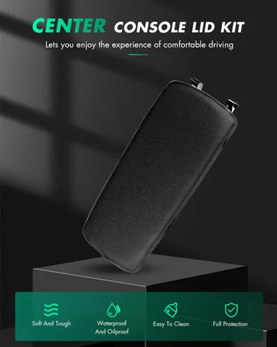 Vista 2 de SCITOO Funda de repuesto negra para reposabrazos para consola central para Audi A4 A6 S4 2000-2008