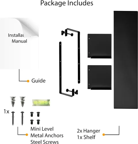 Vista 6 de Wallniture Libro Estante organizador de cubículos de 24 pulgadas con ganchos para cubículos, organizador de escritorio para oficina en casa (negro)