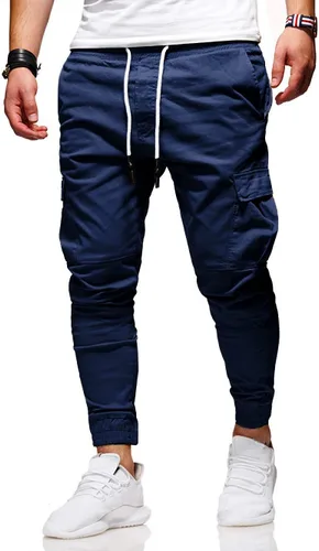 Vista 4 de BUXKR Pantalones cargo para hombre, pantalones casuales de senderismo, pantalones de entrenamiento para hombre