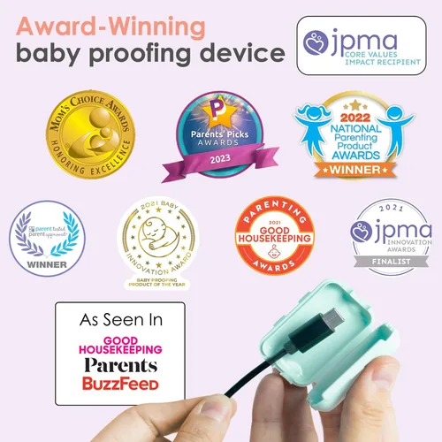 Vista 3 de Funda de cargador USB a prueba de bebés – Caja de punta de cable resistente a los niños para cables de carga USB estándar