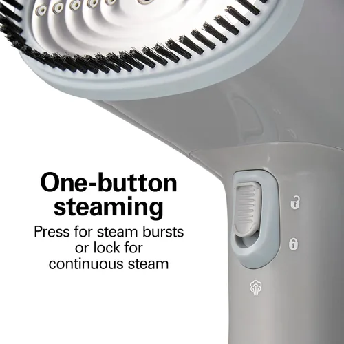 Vista 3 de Hamilton Beach Vaporizador de mano para ropa, tela y cortinas, 1200 vatios, tanque de agua de 13.5 fl oz, 20 minutos de vapor continuo, esenciales