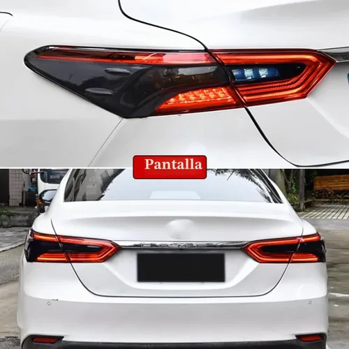 Vista 8 de Cubierta para luz trasera 4 piezas para Camry 2024 2023 2022 2021 2020 2019 2018, protector de bisel para marco de luz trasera, accesorios
