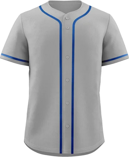 Vista 25 de KXK Camiseta de béisbol en blanco para hombre, camisas casuales con botones, manga corta, uniforme deportivo de equipo activo