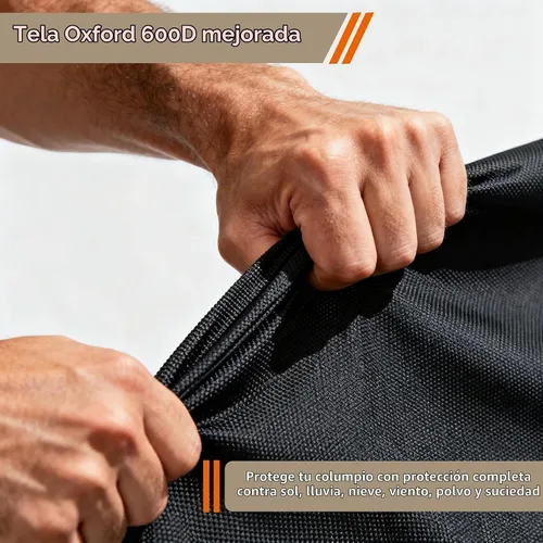 Vista 7 de FLYMEI Cubierta de columpio para exteriores de 2 plazas, negro, 65 pulgadas