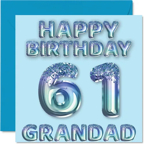Vista 196 de Stuff4 Tarjeta de primer cumpleaños para niños, globo de fiesta con purpurina azul, tarjetas de feliz cumpleaños para niño de 1 año, nieto, hijo, 57