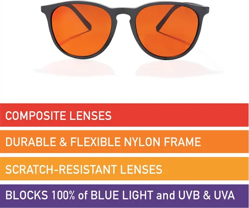 Vista 5 de BluBlocker Hyde Park Sunglasses Nylon Frames, High Resolution Lenses with 100% UV and Blue Light Protection